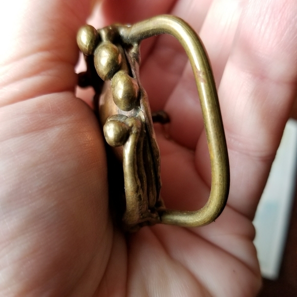 Relisted -Vintage Brutalist belt buckle gold copper tone - Picture 8 of 12